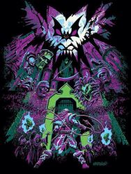 castle castlevania_(series) death_(castlevania) full_moon jeff_zornow konami medusa_head monster moon simon_belmont whip