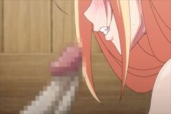Rule 34 | 1boy, 1girl, animated, blonde hair, braid, breasts, censored, crown braid, cum, cum in mouth, elf, elf ni inmon wo tsukeru hon, fellatio, large breasts, licking, licking penis, long hair, mosaic censoring, ninoko, nipples, nude, oral, paizufella, paizuri, paizuri fellatio, penis, pointy ears, sound, sylpha (ninoko), tagme, video, yellow eyes