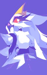 1girl absurdres beak bird_girl demon_girl dress from_side furry furry_female helluva_boss highres long_hair red_eyes solo stella_(helluva_boss) white_dress white_hair xiaojiu76206