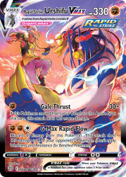 artist_name black_shoes card_(medium) character_name closed_mouth cloud company_name copyright_name copyright_notice creatures_(company) english_text fighting_stance game_freak gen_8_pokemon gigantamax gigantamax_urshifu gigantamax_urshifu_(rapid) koizumi_tetsuya legendary_pokemon long_eyebrows male_focus mustard_(pokemon) nintendo no_pupils official_alternate_costume official_art old old_man outdoors pants pillar_of_light pokemon pokemon_(creature) pokemon_card pokemon_swsh pokemon_tcg red_clouds shirt shoes sky standing standing_on_one_leg third-party_source trading_card urshifu urshifu_(rapid) white_hair white_pants yellow_shirt