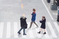 Rule 34 | amanokawa hiro, amanokawa hiro (cosplay), brown hair, coat, cosplay, cosplay photo, digimon, digimon ghost game, higashimitarai kiyoshiro, higashimitarai kiyoshiro (cosplay), highres, long hair, nochino, pants, photo (medium), scarf, short hair, tsukiyono ruli, tsukiyono ruli (cosplay), white hair, winter clothes
