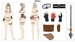1girl ass beatrice_(brown_dust) bikini biru_saeika brown_dust_(series) brown_dust_2 groin harpoon swimsuit tagme