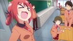 Rule 34 | 10s, animated, blonde hair, chalkboard, classroom, desk, fang, gabriel dropout, gabriel tenma white, kneehighs, laughing, multiple boys, multiple girls, plaid clothes, plaid skirt, red hair, satanichia kurumizawa mcdowell, school, school uniform, shoes, skirt, socks, sound, tagme, uwabaki, video, vignette tsukinose april