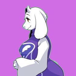 artist_request brown_eyes furry smile toriel undertale
