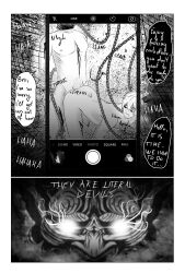 anal arms_bound ass bad_tag bdsm blonde_hair blood brothers cellphone chain comic death_note gun incest monochrome phone rape satanism sex siblings speech_bubble weapon yaoi