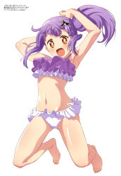 1girl absurdres artist_request copyright_name copyright_notice highres looking_at_viewer magazine_scan megami_magazine ninja_to_koroshiya_no_futarigurashi official_art scan shuriken_hair_ornament simple_background solo white_background