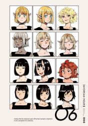 6+girls animal_ears benichidori black_hair blonde_hair blush cat_ears cat_girl character_request cithis closed_eyes dark_skin dungeon_meshi dwarf elf falin_touden falin_touden_(tallman) fleki grey_eyes hien horns inutade izutsumi maizuru makeup marcille_donato medium_hair multiple_girls namari_(dungeon_meshi) notched_ear official_art pattadol pointy_ears red_hair slit_pupils smile white_hair yellow_eyes