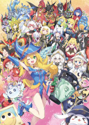 Rule 34 | 6+girls, absurdres, animal ears, armor, astellar of the white forest, blush stickers, character counter request, commentary request, dark magician girl, diabellstar the black witch, diabellze the original sinkeeper, dominus impulse, duel monster, elzette of the white forest, evil hero neos lord, fabled behillmoth, fabled lurrie, fiendsmith requiem, flowering etoile the melodious grand choir, gimmick puppet little soldiers, hat, highres, horns, hu-li the jewel mikanko, japanese armor, lacrima the crimson tears, legendary fire king ponix, legendary six samurai - shi en, lo the prayers of the voiceless voice, looking at viewer, magical girl, magistus chorozo, maliss &lt;p&gt; chessy cat, maliss &lt;p&gt; dormouse, maliss &lt;p&gt; white rabbit, marshmallon, mementotlan ghattic, monster, moon of the closed heaven, moremarshmallon, mulcharmy fuwalos, multiple boys, multiple girls, nail polish, nakazawa aki, one eye closed, pot of duality, ryzeal detonator, scapegoat, sevens road witch, silent swordsman, silent swordsman zero, silhouhatte rabbit, spirit with eyes of blue, toy box (yu-gi-oh!), toy tank (yu-gi-oh!), tsuru-puru-purun, underworld goddess of the closed world, visor (armor), white duston, wightlord, witch hat, yu-gi-oh!, yu-gi-oh! rush duel