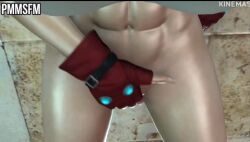 1girl 3d abs animated audible_speech bathroom black_hair bottomless breasts english_audio female_masturbation final_fantasy fingering fingerless_gloves gloves huge_breasts indoors interior masturbation moaning no_panties pmmsfm pussy solo sound tagme tank_top tifa_lockhart video white_tank_top