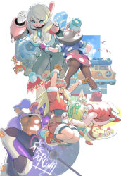 Rule 34 | 5girls, abs, alia (mega man), ass, breasts, highres, layer (mega man), mega man (classic), mega man (series), mega man legends (series), mega man x (series), multiple girls, robot girl, roll (mega man), roll caskett (mega man), s5r7m3, tron bonne (mega man), underboob