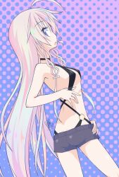 Rule 34 | 1girl, butt crack, ichidai taisa, looking at viewer, looking back, shorts, swimsuit, tagme