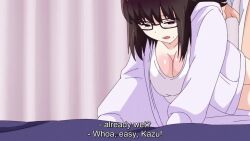 Rule 34 | 1girl, 2boys, ahegao, animated, anime screenshot, ass, beer can, black hair, blonde hair, blush, bottomless, bouncing breasts, breasts, camisole, can, clothes pull, computer, doggystyle, drink can, fucked silly, glasses, grabbing another&#039;s breast, grabbing from behind, groping, highres, hitozuma no kuchibiru wa kan chuuhai no aji ga shite, jacket, kanzaki miki (hitozuma no kuchibiru wa kan chuuhai no aji ga shite), laptop, lips, male masturbation, masturbation, mole, mole under eye, multiple boys, no bra, no panties, open clothes, open jacket, open mouth, sex, sex from behind, short, short hair, shorts, shorts pull, smile, sound, subtitled, tagme, teeth, thighs, tongue, tongue out, torso grab, tsuyoshi (hitozuma no kuchibiru wa kan chuuhai no aji ga shite), vaginal, video, video call, voyeurism, white camisole, white jacket