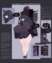 1girl @_@ bottomless breasts english_text game_freak gigantic_breasts hex_maniac_(pokemon) highres nintendo no_bra no_panties pokemon pokemon_xy purple_eyes purple_hair reference_sheet revealing_clothes see-through_clothes the_kite