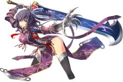 1girl breasts enami_katsumi medium_breasts official_art rixia_mao sword tagme weapon