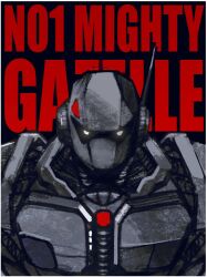 Rule 34 | 1boy, android, black background, cyborg, f-zero, glowing, glowing eyes, mighty gazelle, monkii (mjooolnina), nintendo, robot, solo, upper body, white eyes