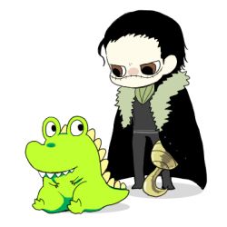 1boy chibi crocodile crocodilian curry_gohan hook lowres male_focus one_piece scar crocodile_(one_piece) solo