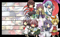 6+girls bad_id bad_pixiv_id everyone hijiri_byakuren houjuu_nue karakasa_obake kumoi_ichirin multiple_girls murasa_minamitsu nazrin pasutel tatara_kogasa toramaru_shou touhou umbrella undefined_fantastic_object unzan zoom_layer