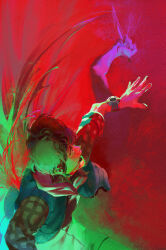 Rule 34 | 1boy, 1other, alt text, blood, blue vest, commentary, english commentary, holding, holding knife, holding weapon, junpei (kyokugen dasshutsu), knife, kyokugen dasshutsu, kyokugen dasshutsu: 9 jikan 9 nin 9 no tobira, male focus, open clothes, open mouth, open vest, plaid clothes, plaid shirt, red shirt, shirt, short hair, solo focus, spoilers, stab, vest, watch, weabooii, weapon, wristwatch