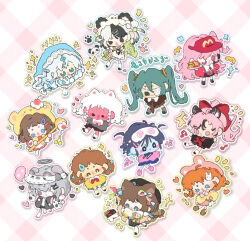 animal animal_hands bad_tag bear blush cat heart holding low maid musical non-web_source rabbit sleeping streaked twin
