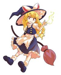 1girl apron black_hat black_shoes black_skirt black_vest blonde_hair braid broom broom_riding buttons commentary_request dairi dress full_body hat kirisame_marisa l_hand large_variant_set long_hair looking_at_viewer magic mary_janes open_mouth red_eyes shirt shoes short_sleeves skirt socks solo tears touhou transparent_background turtleneck turtleneck_shirt variant_set vest waist_apron white_apron white_shirt white_socks witch witch_hat