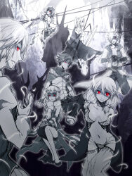 3girls 4boys alphoccio_basil animal animal_around_neck armor aura bikini bio_lab blunt_bangs braid breastplate breasts cape celia_alde champion_(ragnarok_online) chen_lio closed_mouth clown_(ragnarok_online) coat creator_(ragnarok_online) detached_sleeves dress flamel_emure fox full_body fur-trimmed_cape fur-trimmed_sleeves fur_trim gertie_wie gloves greyscale gypsy_(ragnarok_online) hair_over_one_eye hair_tubes half_up_braid harem_pants highres holding holding_sword holding_weapon juliet_sleeves lifegoeson long_hair long_sleeves looking_at_viewer medium_breasts medium_hair monochrome multicolored_coat multiple_boys multiple_girls navel paladin_(ragnarok_online) pants pauldrons professor_(ragnarok_online) puffy_sleeves ragnarok_online randel_lawrence red_eyes shaded_face shirt short_hair shoulder_armor sitting sleeveless sleeveless_coat sleeveless_dress smile spot_color stalker_(ragnarok_online) standing strapless strapless_bikini striped_sleeves swimsuit sword trentini two-tone_coat upper_body vest waist_cape weapon