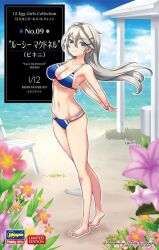 bikini blue_eyes breasts character_request large_breasts looking_at_viewer navel ocean smile swimsuit tagme translation_request
