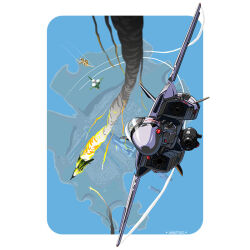 2022 aerial_battle aircraft airplane battle burning canopy_(aircraft) choujikuu_yousai_macross cityscape commentary contrail damaged dated dogfight energy_cannon english_commentary fighter_jet fire flying gnerl gunpod ink_(medium) island jeff_sorley laser_cannon macross mecha military military_vehicle ocean pilot pilot_suit robot robotech roy_focker scan science_fiction sdf-1 signature sketch smoke south_ataria spacecraft thrusters traditional_media variable_fighter vf-1 vf-1s western_comics_(style) when_you_see_it zentradi