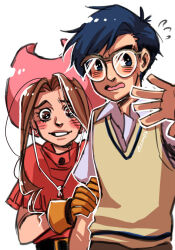 Rule 34 | 1boy, 1girl, blush, digimon, digimon adventure, glasses, hat, kido jo, looking at viewer, tachikawa mimi