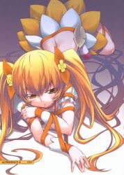 1girl bakutendou blonde_hair cure_sunshine myoudouin_itsuki navel precure smile tagme