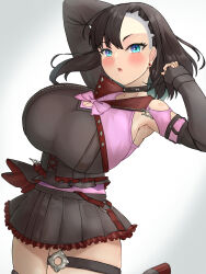 1girl absurdres alternate_breast_size alternate_costume breasts creatures_(company) game_freak highres hizakake huge_breasts marnie_(pokemon) nintendo pokemon pokemon_swsh solo
