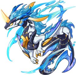 dragon dragon_village_(series) dragon_village_collection fins game_cg horns lowres no_humans official_art single_horn third-party_source transparent_background varunas_(aquris)_(dragon_village) varunas_(dragon_village) water yellow_eyes