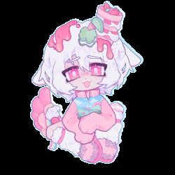 1other :3 androgynous animal_ears animal_hands animated animated_gif blue_outline chibi dog_ears droopy_ears food food-themed_hair_ornament full_body fur_leg_warmers furrowed_brow hair_between_eyes hair_ornament jacket knees_apart_feet_together leg_warmers looking_ahead looking_at_viewer looping_animation open_mouth original other_focus outline own_hands_together pancake pancake_stack pastel_colors pink_eyes pink_fur pink_shoes pink_tail pink_thighhighs print_jacket second-party_source shoes simple_background single_thighhigh sitting sleeveless sleeveless_jacket solo striped_clothes striped_thighhighs tail tail_wagging thighhighs transparent_background two-tone_thighhighs vroguek9 white_hair white_leg_warmers white_thighhighs yume_kawaii
