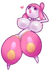 1girl breasts colored_skin exed_eyes gen_3_pokemon medicham nintendo nipples pink_skin pokemon pokemon_(creature) thick_thighs thighs topless_female