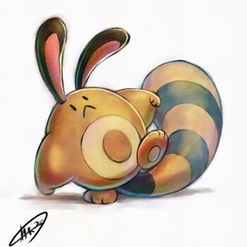 Rule 34 | animal focus, brown fur, closed mouth, full body, gen 2 pokemon, highres, kaosu (kaosu0905), nintendo, no humans, pokemon, pokemon (creature), pokemon focus, sentret, simple background, solo, tail, white background