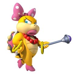 1girl 3d blue_eyes bracelet female_focus full_body high_heels jewelry lips looking_at_viewer mario_(series) nintendo official_art simple_background solo super_mario_bros._1 wendy_o._koopa white_background