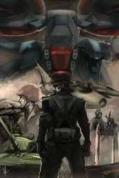 5boys aircraft airplane army assault_rifle bad_deviantart_id bad_id balaclava bandana big_boss brown_hair colin_tan fighter_jet fingerless_gloves gloves gun headband helmet mecha metal_gear_(series) metal_gear_ray metal_gear_rex metal_gear_solid:_peace_walker military military_uniform military_vehicle missile motor_vehicle mullet multiple_boys non-humanoid_robot peace_walker_(mecha) rifle robot shaded_face sideburns signature soldier tank vehicle war weapon