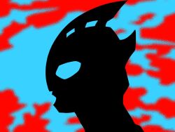 1boy g_u0401earth highres parody scene_reference shaded_face short_hair silhouette solo solo_focus tokusatsu ultra_series ultraman_omega ultraman_omega_(series) ultraseven_(series) zooming_in