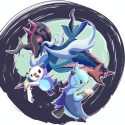 Rule 34 | armor, claws, dewott, ears, facial hair, fang, gen 5 pokemon, helmet, highres, hisuian samurott, holding, holding weapon, horns, nintendo, oshawott, pokemon, pokemon (creature), seashell, shell, spiked shell, weapon, whiskers