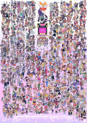 Rule 34 | 6+boys, 6+girls, absurdres, animal ears, anniversary, annotation request, antennae, armor, beard, beatmania iidx, bemani, black hair, blonde hair, blue hair, bow, bowtie, braid, breasts, brown eyes, brown hair, cat, cat ears, character request, cleavage, commentary request, cowboy hat, crescent, crescent hair ornament, cup, dress, drill hair, english text, everyone, eyepatch, facial hair, flower, food, glasses, green eyes, green hair, grey hair, guitar, hair bow, hair flower, hair ornament, hair over one eye, hakurei reimu, happy anniversary, hat, hat bow, headphones, highres, holding, holding food, holding ice cream, holding microphone, hook hand, horns, ice cream, ice cream cone, instrument, japanese armor, japanese clothes, jubeat, keiri org, kimono, kirisame marisa, microphone, mimi (pop&#039;n music), motor vehicle, motorcycle, multicolored hair, multiple boys, multiple girls, musical note, mustache, mzd, necktie, nyami (pop&#039;n music), obi, orange hair, piano, pink hair, pizza, pop&#039;n music, purple bow, purple eyes, purple hair, rabbit ears, red bow, red bowtie, red hair, sash, saxophone, scythe, skirt, sound voltex, striped tail, sunglasses, tail, teacup, touhou, twintails, two-tone hair, white bow, white hair, wings