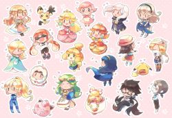 6+girls animal_crossing animal_ears armor bayonetta bayonetta_(series) bayonetta_2 bell black_hair blonde_hair blue_eyes blue_hair blush blush_stickers braid breasts brown_hair cape capri_pants chibi colored_skin female_corrin_(fire_emblem) dark-skinned_female dark_skin dog dog_ears dog_girl dog_tail dress dual_persona female_robin_(fire_emblem) fingerless_gloves fire_emblem fire_emblem_awakening fire_emblem_fates furry furry_female gen_1_pokemon gen_2_pokemon glasses gloves green_hair hair_bell hair_between_eyes hair_ornament happy hat hitofutarai ice_climber inkling inkling_girl inkling_player_character isabelle_(animal_crossing) jigglypuff kid_icarus kid_icarus_uprising leaf_(pokemon) long_hair lucina_(fire_emblem) mario_(series) metroid mole mole_under_mouth multiple_girls nana_(ice_climber) ninja nintendo open_mouth palutena pants pichu pikachu pokemon pokemon_(creature) ponytail princess_daisy princess_peach princess_zelda reverse_trap robe rosalina samus_aran sheik shield short_hair simple_background smile spandex spiky-eared_pichu splatoon_(series) super_mario_bros._3 super_mario_galaxy super_mario_land super_smash_bros. surcoat tail the_legend_of_zelda the_legend_of_zelda:_a_link_between_worlds the_legend_of_zelda:_ocarina_of_time the_legend_of_zelda:_twilight_princess tiara tomboy topknot turban twintails villager_(animal_crossing) weapon wendy_o._koopa white_hair white_skin wii_fit wii_fit_trainer wii_fit_trainer_(female) witch zero_suit