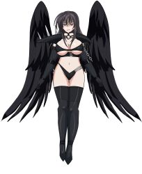 black_hair fallen_angel fanart_digital high_school_dxd highres pink_eyes raynare shadowzoid456 tagme