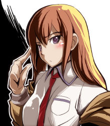 1girl blush female_focus kubocha kubota long_hair looking_at_viewer makise_kurisu solo steins;gate