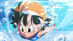 Rule 34 | 1girl, breasts, dragon ball, dragon ball gt, female focus, pan (dragon ball), pan (xeno), rom (20), solo, swimsuit
