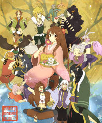 6+boys 6+girls animal_ears bad_id bad_pixiv_id boar_(chinese_zodiac) chinese_zodiac dog_(chinese_zodiac) dragon_(chinese_zodiac) flower highres horse_(chinese_zodiac) japanese_clothes lovecom monkey_(chinese_zodiac) multiple_boys multiple_girls ox_(chinese_zodiac) rabbit_(chinese_zodiac) rat_(chinese_zodiac) rooster_(chinese_zodiac) sheep_(chinese_zodiac) smile snake_(chinese_zodiac) tiger_(chinese_zodiac) tree