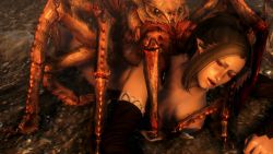 1girl 3d artist_request bent_over bestiality brown_hair bug character_request doggystyle elf forced frostbite_spider interspecies monster_sex nude on_floor pointy_ears prone_bone sex sex_from_behind spider the_elder_scrolls the_elder_scrolls_v:_skyrim vaginal