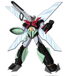 Rule 34 | after war gundam x, clenched hand, commentary request, crossover, fineitogel, full body, fusion, grendizer u, gundam, gundam x, highres, horns, mazinger (series), mazinger x, mecha, mecha focus, mechanical wings, no humans, pilder, robot, satellite cannon, shoulder cannon, solo, super robot, turn a gundam, turn x, ufo robo grendizer, wings, yellow eyes