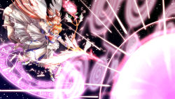Rule 34 | 00s, 10s, 2girls, black background, blue eyes, bow, bow (weapon), color connection, divinebuster12, dress, fingerless gloves, gloves, hair bow, kaname madoka, layered dress, light rays, lyrical nanoha, magic, magic circle, magical girl, mahou shoujo lyrical nanoha, mahou shoujo madoka magica, mahou shoujo madoka magica (anime), multiple girls, palms, raising heart, raising heart (exelion mode), ribbon, shoes, simple background, starlight breaker, takamachi nanoha, takamachi nanoha (sacred mode), twintails, two side up, ultimate madoka, weapon, white dress, winged footwear, wings, yellow eyes