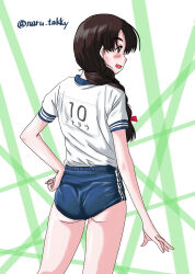 Rule 34 | 1girl, ass, bloomers, kantai collection, smile, tagme, taka two, underwear, uranami (kancolle)