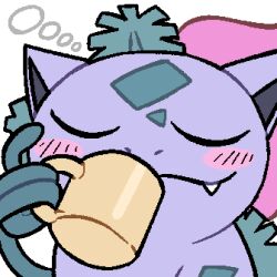 Rule 34 | animal focus, blush stickers, closed eyes, closed mouth, commentary, commission, drinking, fangs, gen 1 pokemon, ivysaur, jaggy lines, lowres, nintendo, no humans, nostrils, plant, pokemon, pokemon (creature), profile picture, simple background, solo, squeans, transparent background, vines, yasaikakiage
