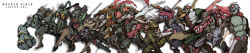 6+boys absurdres antennae arm_blade arm_up armlet armor belt bodysuit boots claws clenched_hands commentary compound_eyes energy_sword everyone fangs gloves graphite_(medium) green_eyes helmet highres holding holding_sword holding_weapon horns jewelry kamen_rider kamen_rider_(1st_series) kamen_rider_1 kamen_rider_2 kamen_rider_amazon kamen_rider_amazon_(series) kamen_rider_black kamen_rider_black_(series) kamen_rider_black_rx kamen_rider_black_rx_(series) kamen_rider_j kamen_rider_shin kamen_rider_stronger kamen_rider_stronger_(series) kamen_rider_super-1 kamen_rider_super-1_(series) kamen_rider_v3 kamen_rider_v3_(series) kamen_rider_x kamen_rider_x_(series) kamen_rider_zo kamen_rider_zx long_image male_focus mask mechanical_pencil monster multiple_boys new_kamen_rider open_mouth pencil pointing red_eyes red_scarf revolcane rider_belt riderman rod scarf shin_kamen_rider_prologue single_horn skyrider staff sword tail traditional_media translation_request weapon wide_image zakkizaki